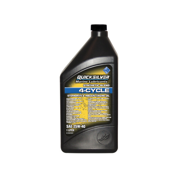 Масло Quicksilver Sterndrive & Inboard 4-stroke 25W-40 synthetic blend 1л 92-8M0086226 в Астрахани